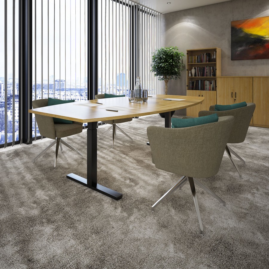 Elev8 Touch Adjustable Radial Boardroom Table 